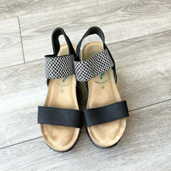 BioNatura Chic Minimalist Cork  Wedge Strappy Sandals Made in Italy - Picture 3 of 16